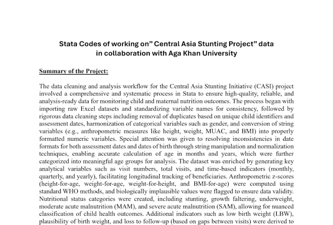 analyze data using stata